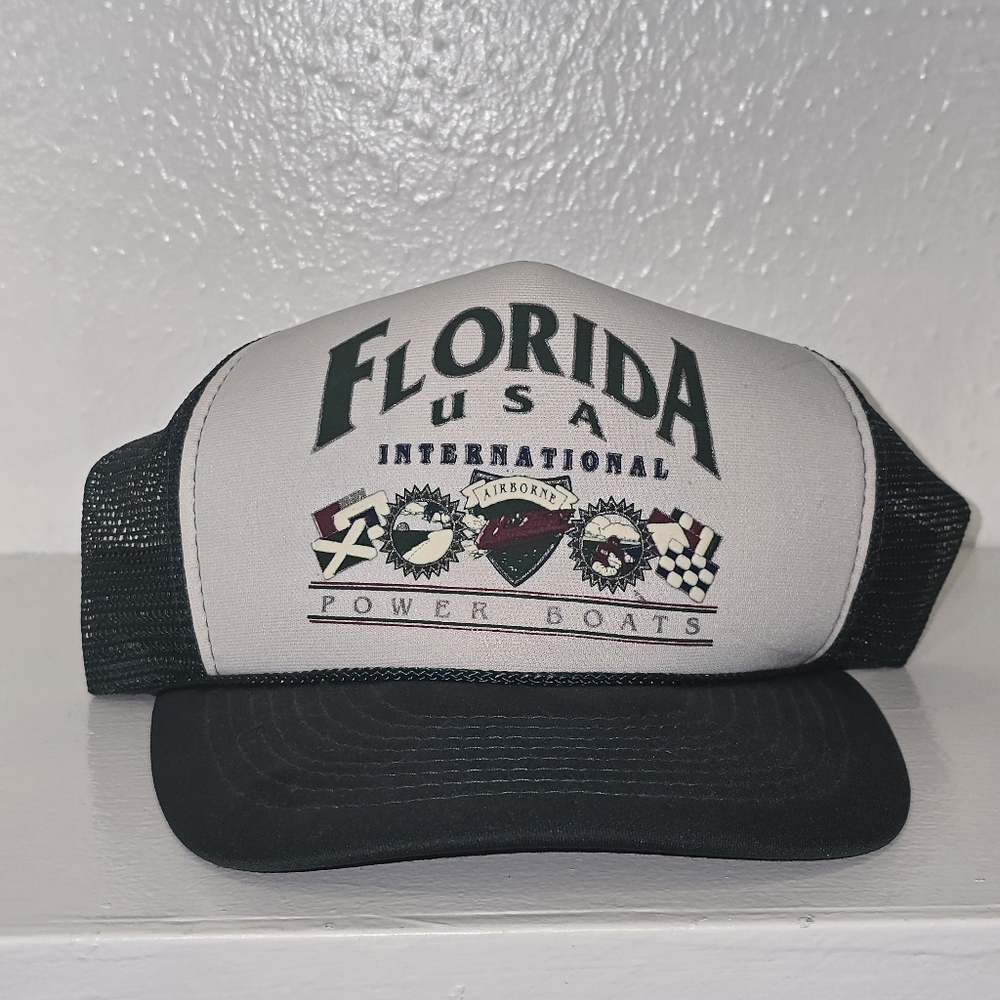 Vintage Mohrs Hat Florida Usa International Power Boats Trucker Hat